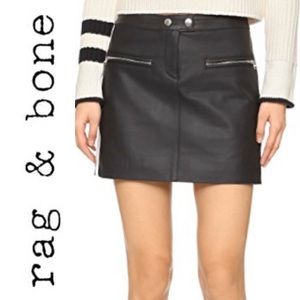 Rag & Bone leather “Pace” skirt